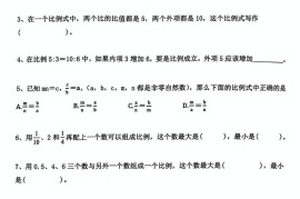六下数学《数学期中期末常考比例的重点题型》